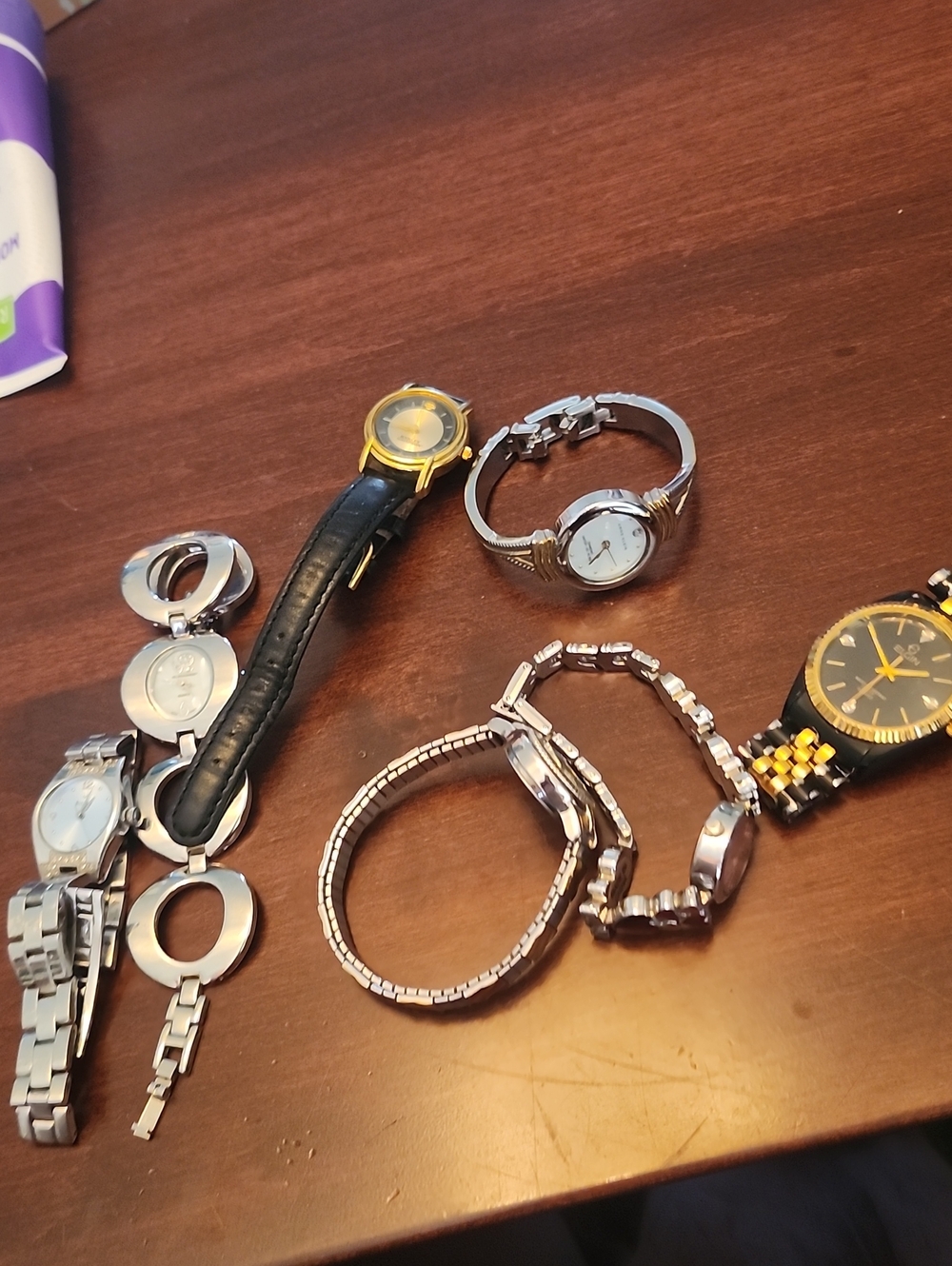 WomenSilver and Black Mixed Metal Watch Collection - Classic Styles